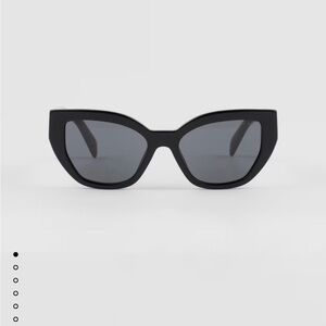 Prada Black Geometric Cat-Eye Sunglasses
